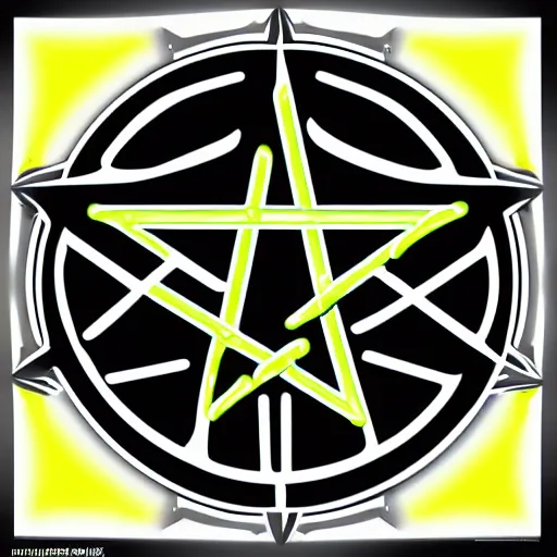 Image similar to neon pentagram , vector illustration