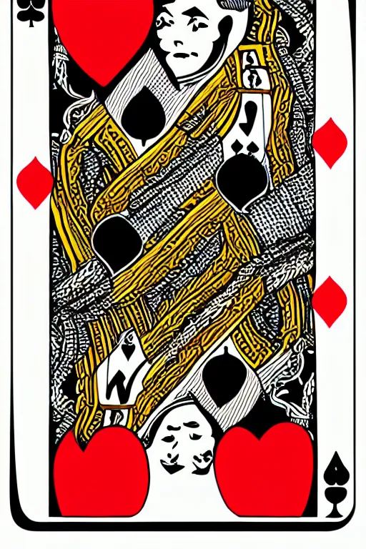 Image similar to king of hearts playing card design, realism, concept art