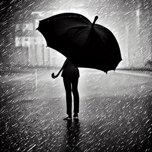 Image similar to a wooden!!!!! umbrella leaning against your knee!!!!!!!!, raining, photo