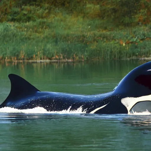 Prompt: native American orca