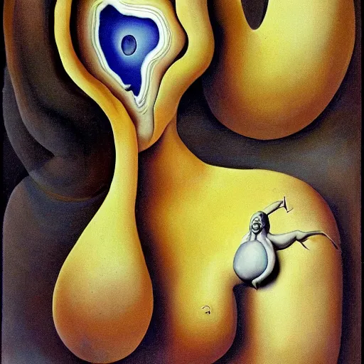 Prompt: snail woman, surrealism, Salvador Dali style