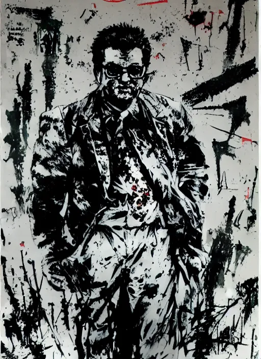 Image similar to salvador allende as a zombie by yoji shinkawa and noriyoshi ohrai