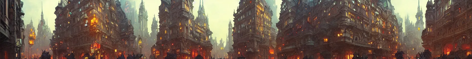 Prompt: a bustling city during the daytime, dark fantasy, horror, highly detailed, digital painting, concept art, illustration, trending on artstation, art by Artgerm and Greg Rutkowski, Alphonse Mucha and Rossdraws