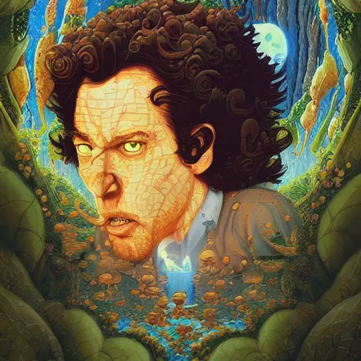 Prompt: lucky ai pixel god portrait by gaston bussierre and charles vess and james jean and erik jones and rhads, inspired by rick and morty, epic, funny, huge scale, beautiful fine face features, intricate high details, sharp, ultradetailed