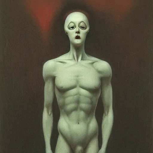 Image similar to in a dark bedroom sits an uncanny lonely ominous porcelain doll with cracks along it's face, by junji ito gerald brom by henry fuseli by zdzisław beksinski