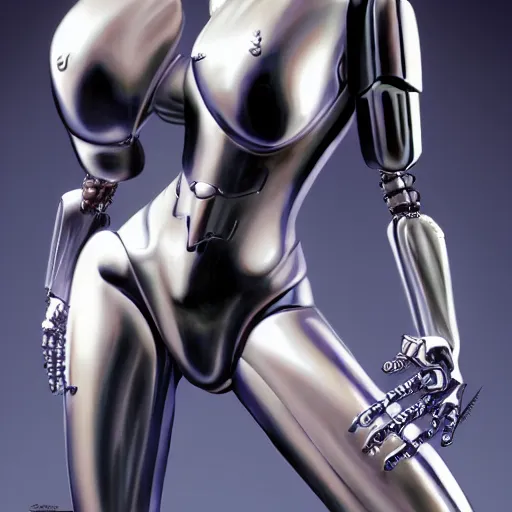 Image similar to robot by Hajime Sorayama, trending on artstation, art, great composition