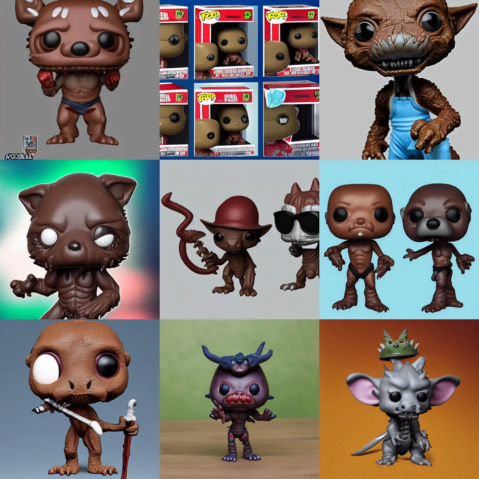 Prompt: kobold funko pop, photorealistic, highly detailed