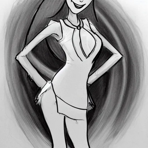 Image similar to milt kahl sketch of victoria justice with kim kardashian body as princess daisy from super mario bros