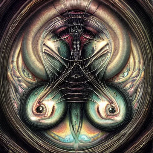 Prompt: amogus photo - realistic, color image, hyper realistic, 2 k, highly detailed, occult art, by giger, fractal structure