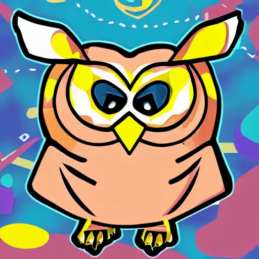 Prompt: the Duolingo owl as a Pokémon