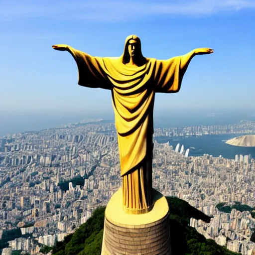 Image similar to the devil as christ the redeemer