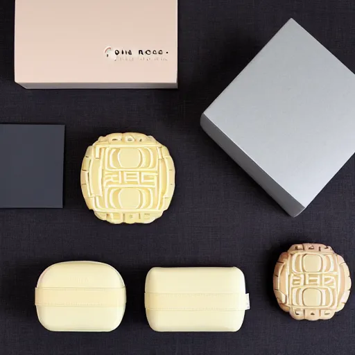 Image similar to jonathan ive dieter rams mooncake 🥮 handbag 👜 👝 packaging