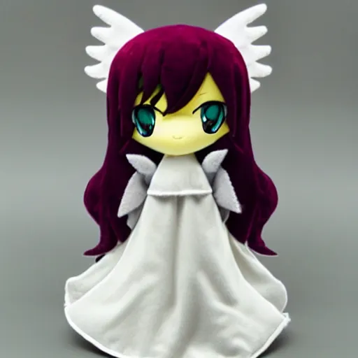 Image similar to cute fumo plush of an angel of vengance, chibi angel