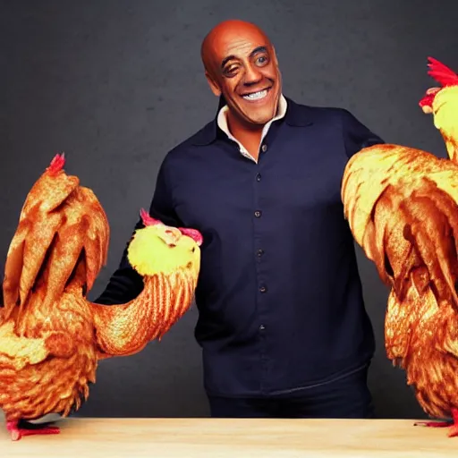 Image similar to ainsley harriot juggling chickens