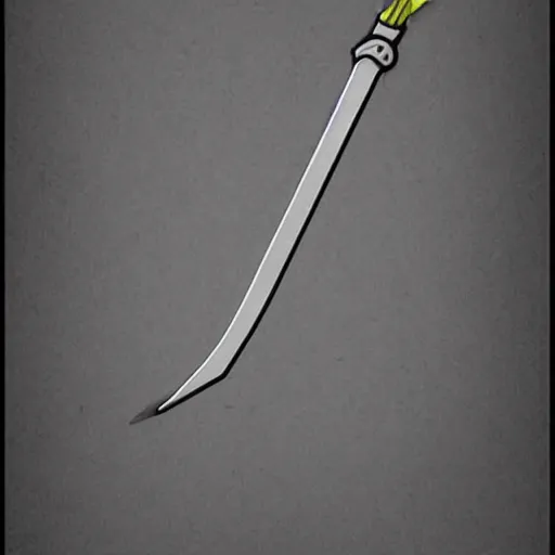 Image similar to a pencil that turns into a sword, digital art