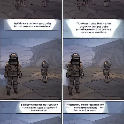 Image similar to a realistic artstation rimworld comic