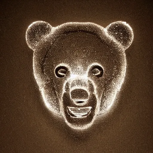 Prompt: a diamond carved in the shape of a bear, studio lighting, high res photograph