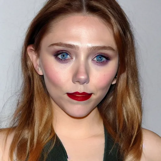 Image similar to elizabeth olsen mixed with scarlett johansson