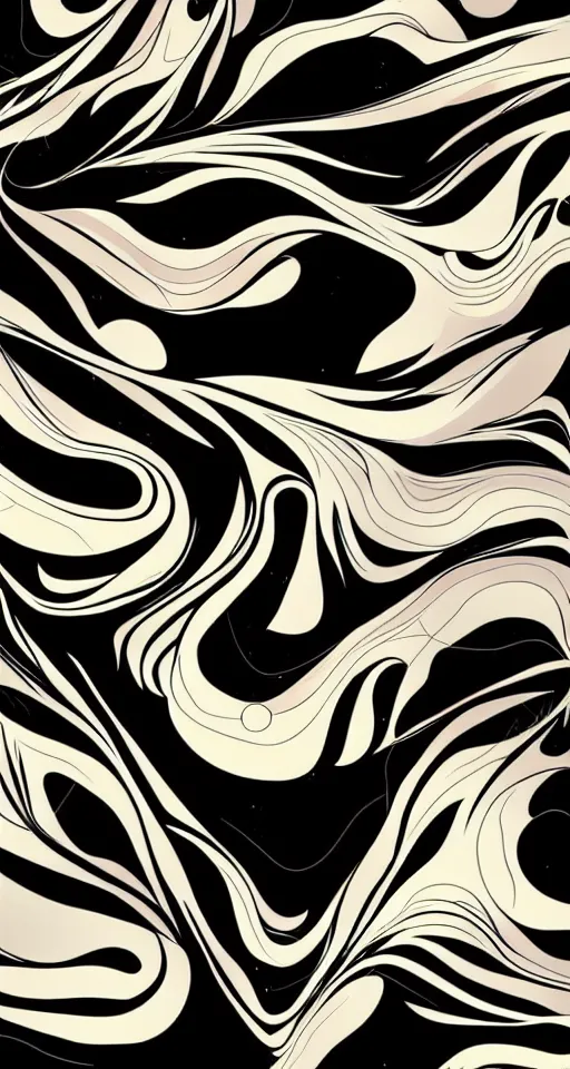 Prompt: A beautiful abstract minimalist vector illustration, black background, artstation, digital 2d drawing, award winning