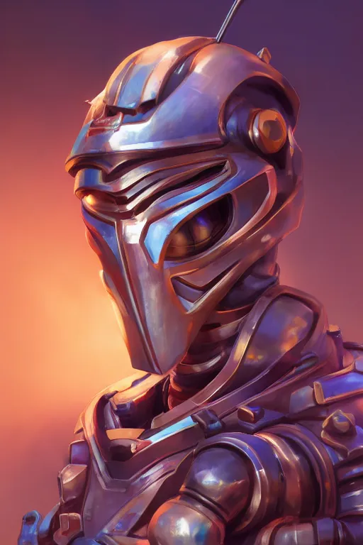 Image similar to epic mask helmet robot ninja portrait stylized as fornite style game design fanart by concept artist gervasio canda, behance hd by jesper ejsing, by rhads, makoto shinkai and lois van baarle, ilya kuvshinov, rossdraws global illumination radiating a glowing aura global illumination ray tracing hdr render in unreal engine 5