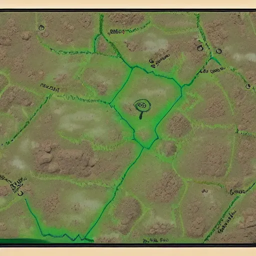 Prompt: detailed map of outposts on planet 4 5 4, digital painting, super detail