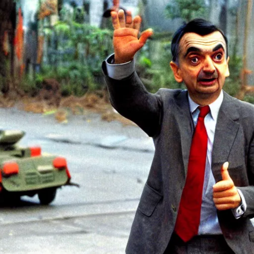 Image similar to Mr Bean's war crimes in Vietnam