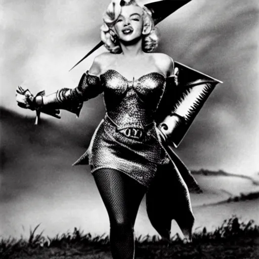 Prompt: marilyn monroe as an elf paladin