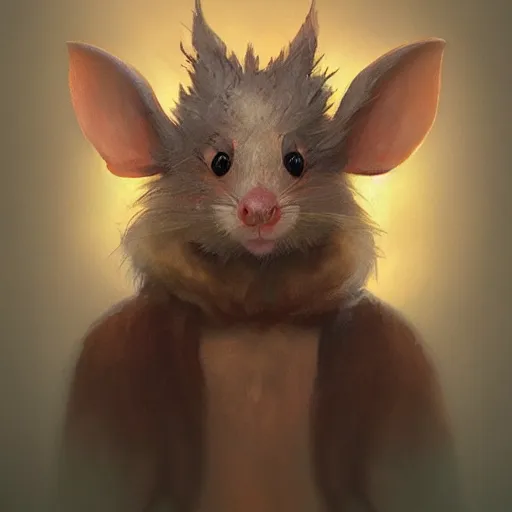 Image similar to portrait character design a cute feathered mouse, inspired by brian froud, portrait studio lighting by jessica rossier and brian froud and gaston bussiere