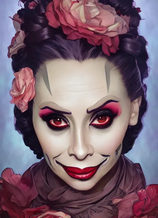 Image similar to bianca del rio, painting by artgerm and greg rutkowski and alphonse mucha