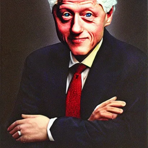 Prompt: bill clinton einstein portrait