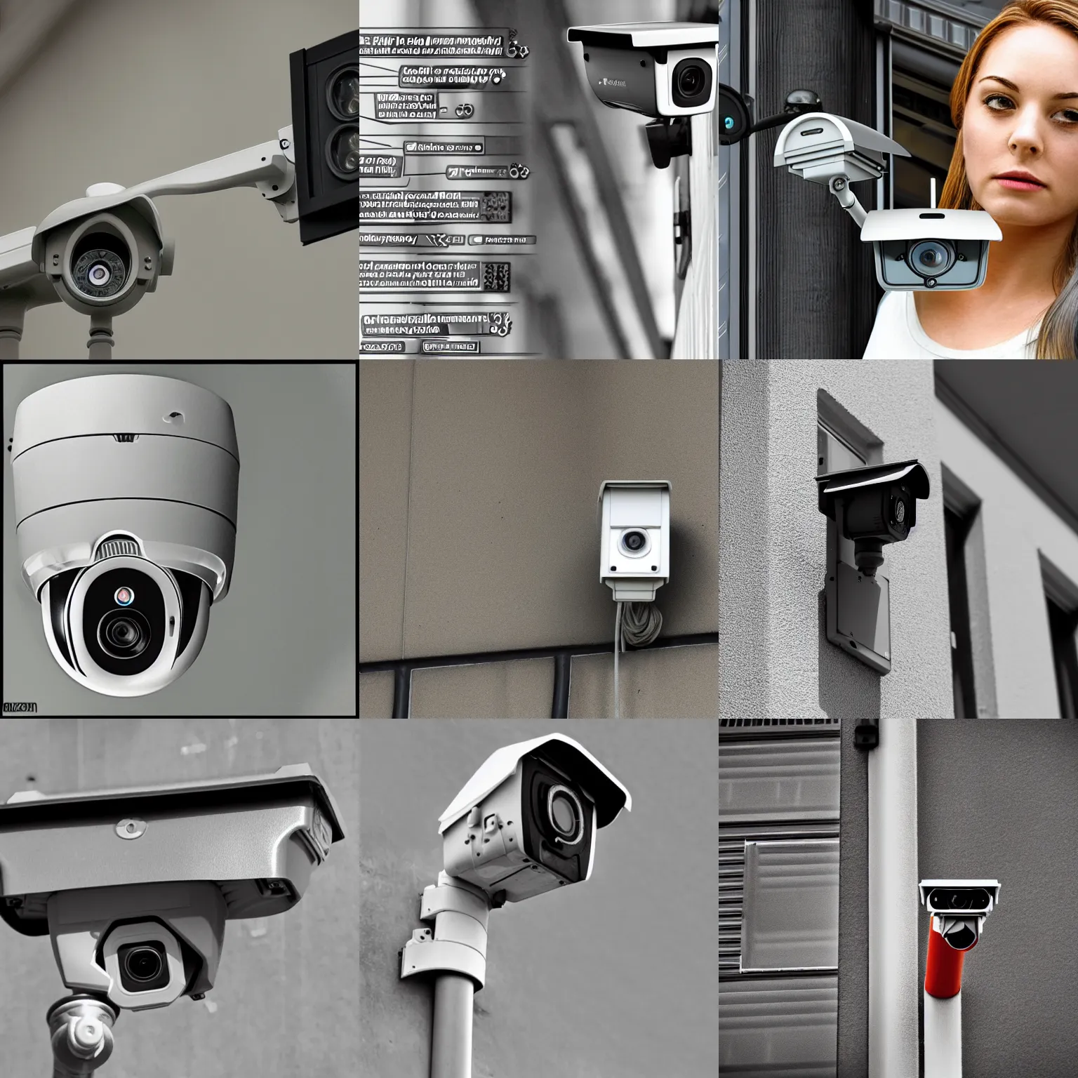 Prompt: the goddess of security cameras.