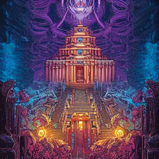 Prompt: the temple of eternity by killian eng and dan mumford