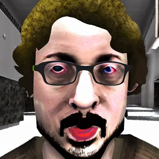 Prompt: sam hyde in l 4 d 2, game screenshot, intricate detail