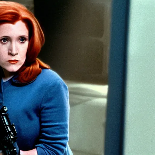 Image similar to carrie fisher as special agent dana scully