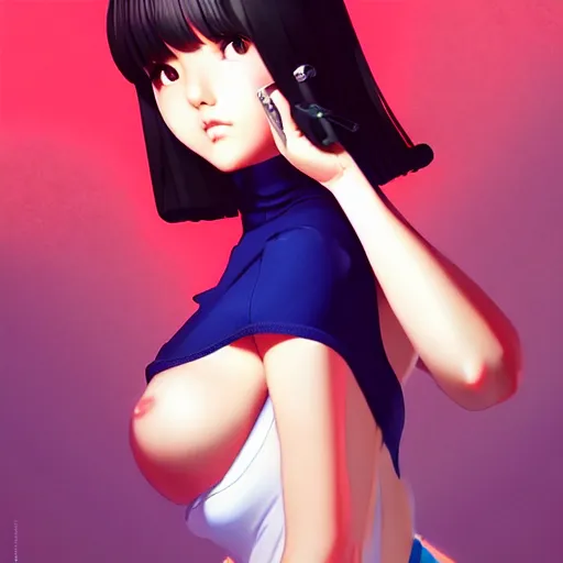 Image similar to a beautiful young kayo shibuya alluring gravure model, by akira toriyama and wlop and ilya kuvshinov and artgerm and, aesthetic, gorgeous, stunning, alluring, attractive, artstation, deviantart, pinterest, digital art