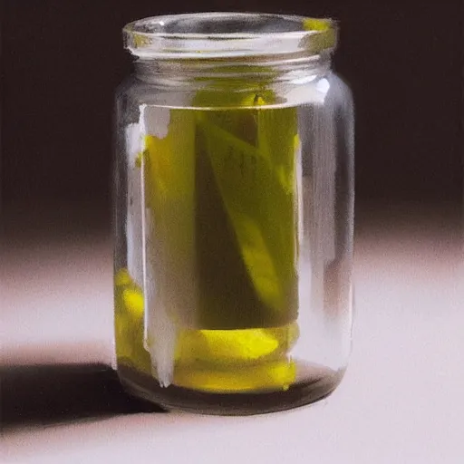 Image similar to White sticky goo in a jar, Greg Rutkowski