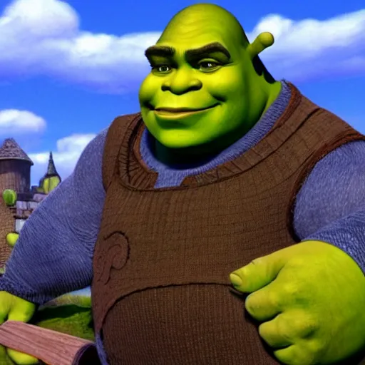 Image similar to Shrek as a new Valorant agent, valorant gameplay