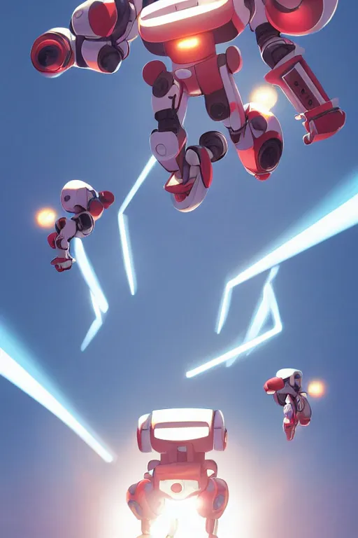 Image similar to metabots medabots medarotto medarot robot minimalist comics, behance hd by jesper ejsing, by rhads, makoto shinkai and lois van baarle, ilya kuvshinov, rossdraws global illumination ray tracing hdr radiating a glowing aura