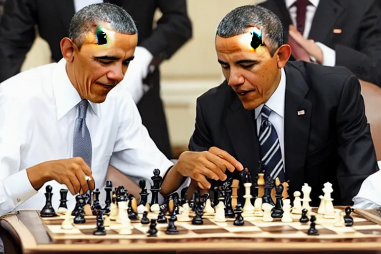 Image similar to barack obama and recep tayyip erdogan playing chess