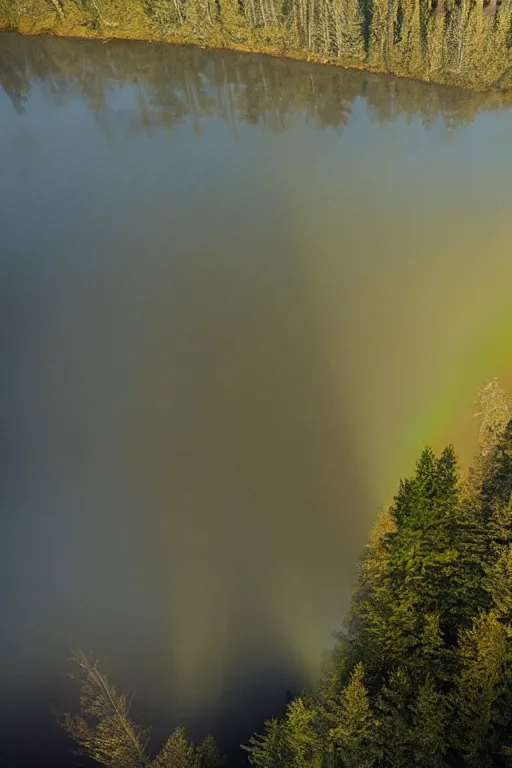 Image similar to brocken spectre, lost in the lake, magic portal