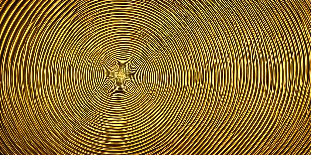 Prompt: golden shiny spiral in the center on white background,symmetric, smooth shading, photorealistic, hyperrealism