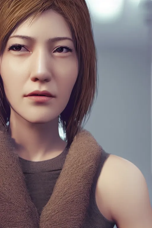 Prompt: photo of a woman, hyper realistic, 8k, trending on cgisociety, by Haruhiko Kawaguchi, unreal engine