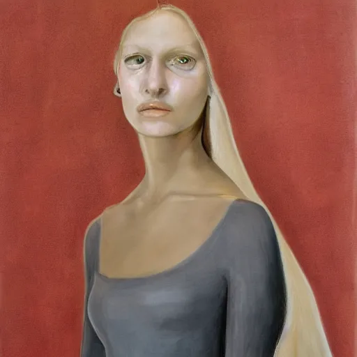 Image similar to portrait of a beautiful girl by Vanessa Beecroft