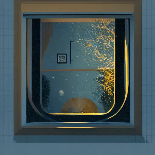 Prompt: the universe through a window, digital art, trending on artstation