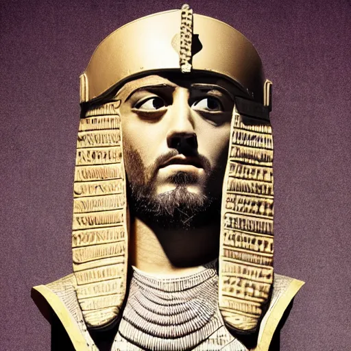 Prompt: photo realistic mac miller as a Roman conqueror in ancient egypt