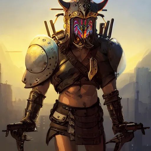 Image similar to cyberpunk viking helmet mask warrior goddess robot ninja fantasy, art gta 5 cover, official fanart behance hd artstation by jesper ejsing, by rhads, makoto shinkai and lois van baarle, ilya kuvshinov, ossdraws