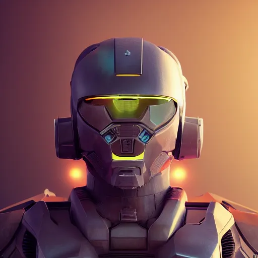 Image similar to sci-fi, helmet design, halo, duke-nuken, science-fiction, robot head, octane-render, cgi, blender, cinema-4d, maya, cgi, redshift