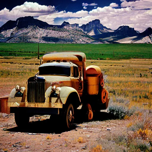 Image similar to photo, wyoming, truck, kodak ektachrome 1 2 0, 2 6 mm,