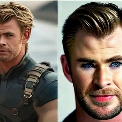 Image similar to chris hemsworth mixed with chris evans