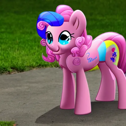 Prompt: pinkie pie from my little pony as a dog